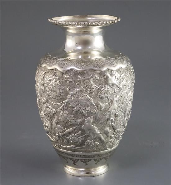 An early 20th century Persian silver vase, 16.5 oz.